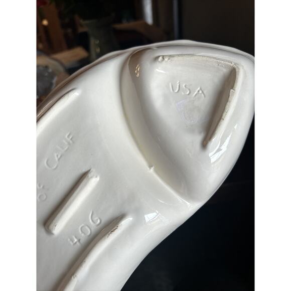Vintage Belmar‎ of California Divided 2-Piece White Relish Tray 406 Vegetable - Picture 6 of 7